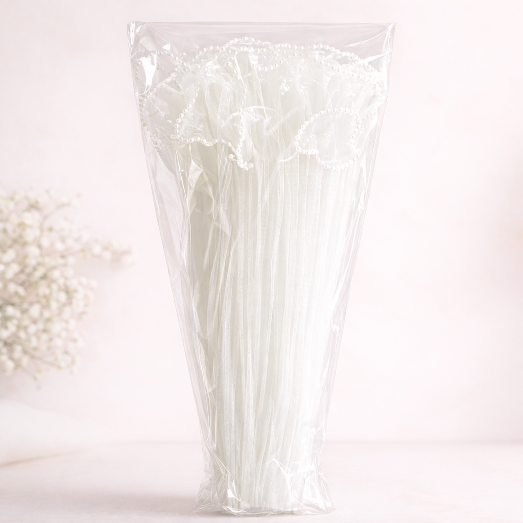 Wrapping Mesh | Pearl Edge | White