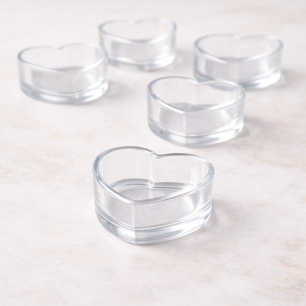 Heart Shape Tealight Cup with Wick