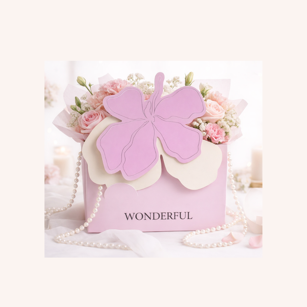 Pastel butterfly gift box